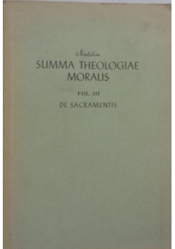 Summa Theologiae Moralis Vol.III