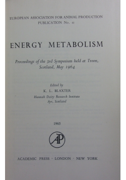 Energy Metabolism