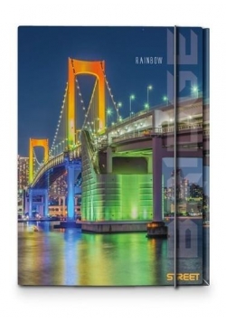 Teczka A4 z gumką Bridges STREET