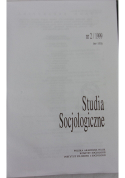 Studia Socjologiczne 2/1997