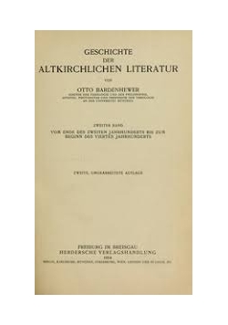 Geschichte der altkirchlichen Literatur, 1914r.