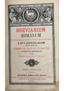 Breviarium Romanum, 1899 r.