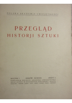 Przegląd Historji Sztuki, 1929r.