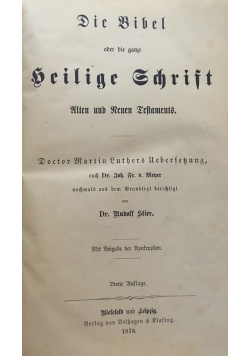 Die Bibel, 1878 r.