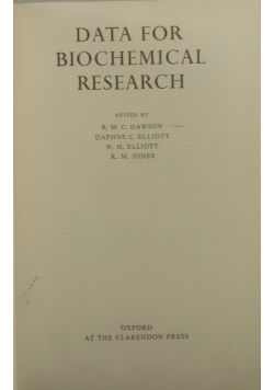Data for biochemical Research