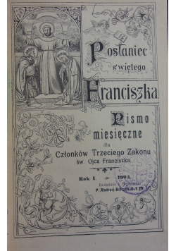 Posłaniec Świętego Franciszka, 1903r.