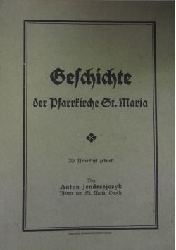 Geschichte der pfarrkirche st, Maria
