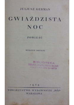 Gwieździsta noc 1929 r.