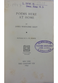 Poems Here at home, 1893r.