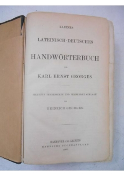 Kleines Lateinisch-Deutsches Handworterbuch, 1897 r.
