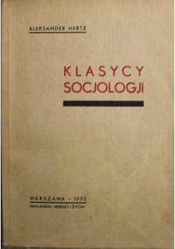 Klasycy Socjologji 1933 r