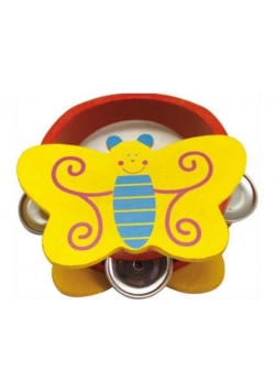 Drewniane tamburyno Motyl