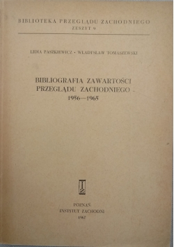 Bibliografia zawartości przeglądu zachodniego 1956-1965