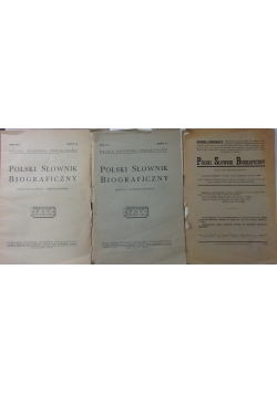 Polski Słownik Biograficzny, 1948 r. Zestaw 3 książek