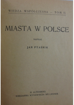 Miasta w Polsce, 1922 r.