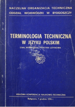 Terminologia Techniczna w Języku  Polskim