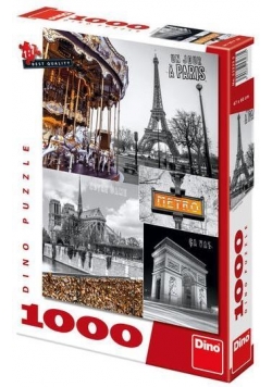 Puzzle 1000 Paryż kolaż DINO
