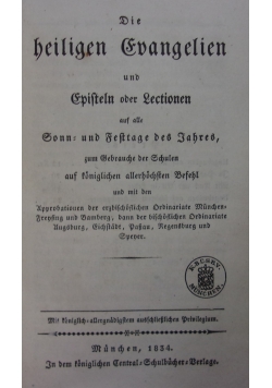 Die biligen Ewangelien ,1834