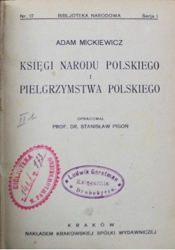 Księgi narodu polskiego i pielgrzymstwa polskiego 1922 r.