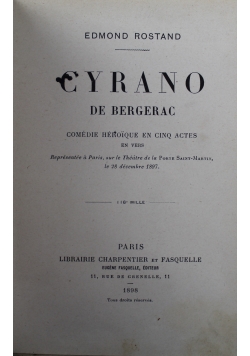 Cyrano de Bergerac 1898 r.