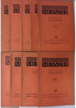 Miesięcznik poświęcony kulturze świata starożytnego. Zestaw  9 książek, 1946 r.
