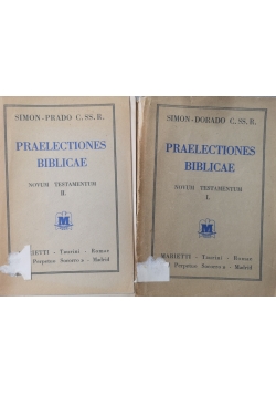 Praelectiones Biblicae Volume I i II