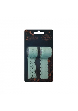 Taśmy klejące ozdobne miętowy CRAFT SHOP