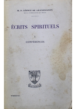 Ecrits Spirituels I 1938 r.