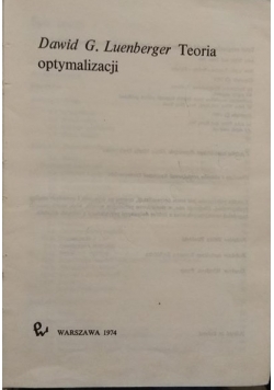 Teoria optymalizacji