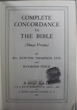 Complete Concordance to the bible