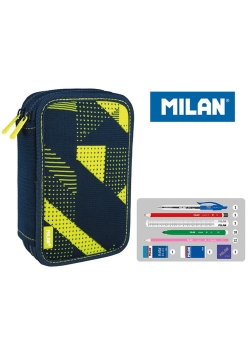 Piórnik Milan 2-poziomowy z wyposażeniem KNIT żółty