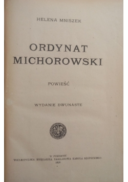 Ordynat Michorowski ,1928 r.