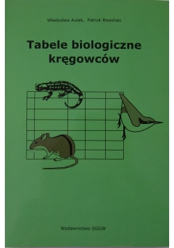 Tabele biologiczne kręgowców