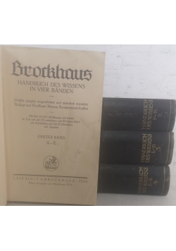 Handbuch des wissens, 1933 r.Zestaw 4 książek