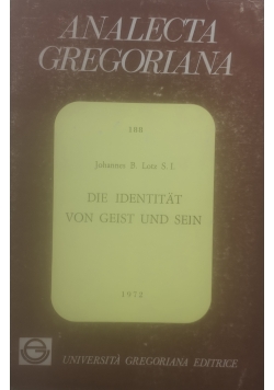 Die Identitat von Geist und Sein