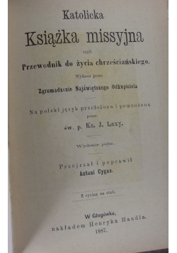 Katolicka Książka missyjna, 1887 r.