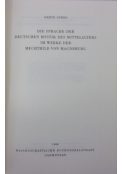 Die Sprache der Deutschen Mystik