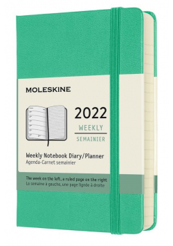 Kalendarz 2022 tygodniowy 12MP tw. ice green