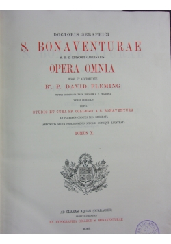 Doctoris Seraphici S. Bonaventurae, 1902r.