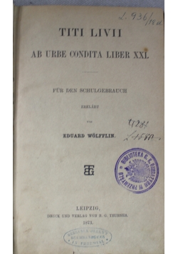 AB  Urbe Condita Liber  XXL  1873 r