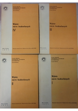 Wybór norm budowlanych, część I-IV