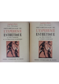 L'experience Esthetique,Tom I,II