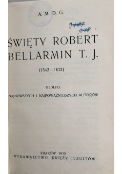 Święty Robert Bellarmin T.J. , 1930r.
