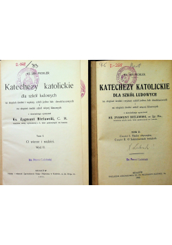 Katechezy katolickie dla szkół ludowych tom 1 i 2 około 1931r
