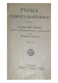 Pisma Zygmunta Krasińskiego, wyd. IV