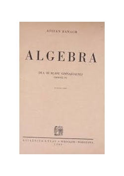 Algebra, 1949r.