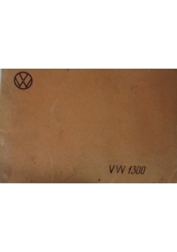 Instrukcja obsługi VW 1500, VW 1300, VW 1200