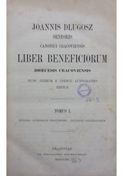 Senioris Canonici Cracoviensis Opera Omnia tom VII,1863r.