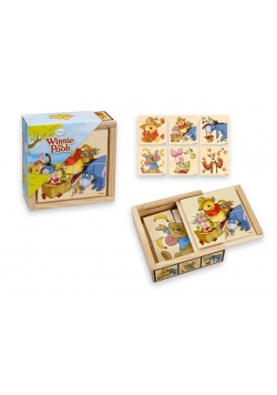 Drewniane klocki małe Kubuś Puchatek