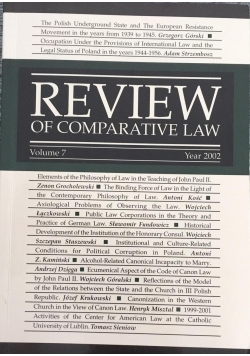 Review of comparative law, volume VII